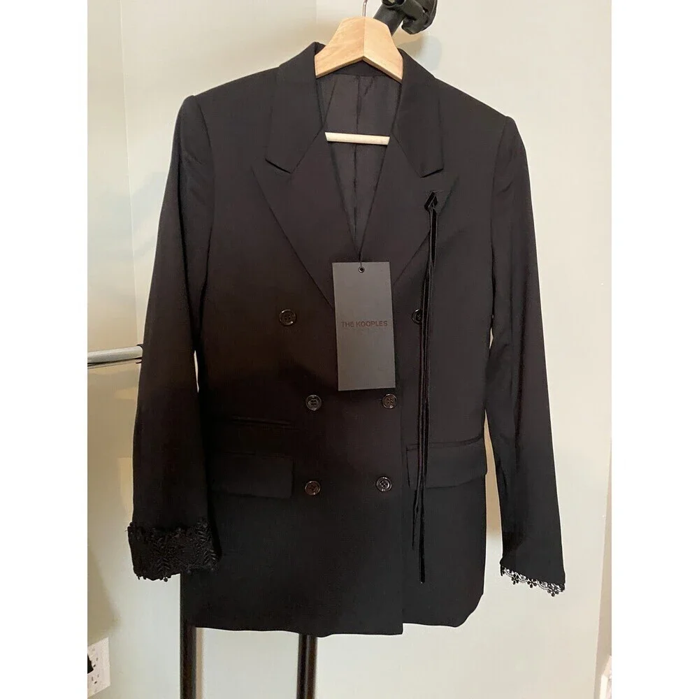 The Kooples Women's Double-Breasted Blazer Black Size 32 $725 - Picture 14 of 14